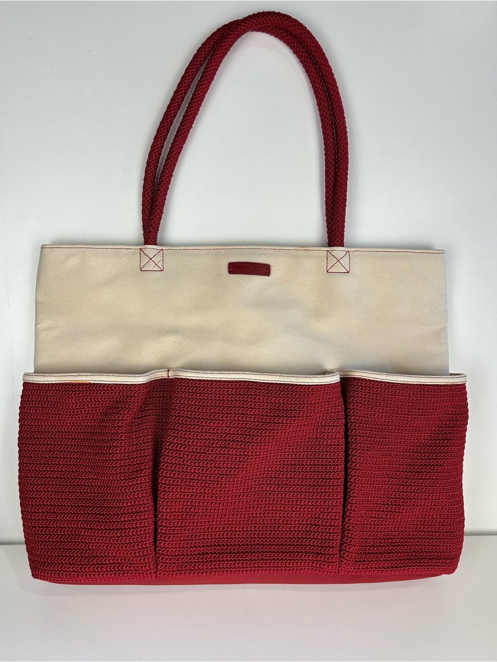 THE SAK ELLIOTT LUCCA CANVAS AND CROCHET SHOPPER TOTE - Picture 1 of 14